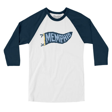 Memphis Pennant Men/Unisex Raglan 3/4 Sleeve T-Shirt-Allegiant Goods Co. Vintage Sports Apparel