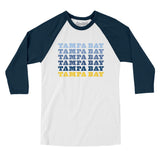 Tampa Bay Repeat Men/Unisex Raglan 3/4 Sleeve T-Shirt-Allegiant Goods Co. Vintage Sports Apparel