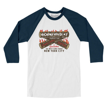 Hickory House NY in White with Navy Color