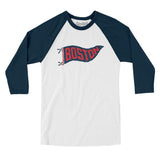 Boston Pennant Men/Unisex Raglan 3/4 Sleeve T-Shirt-Allegiant Goods Co. Vintage Sports Apparel