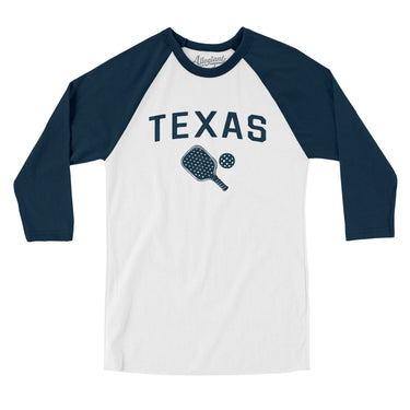 Texas Pickleball in White with Navy Color