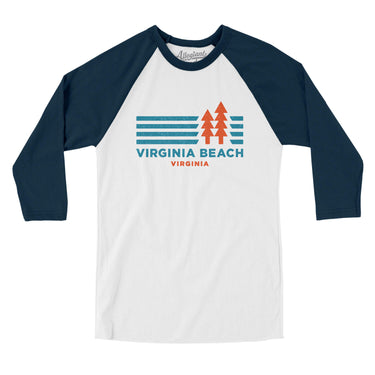 Virginia Beach in White with Navy Color