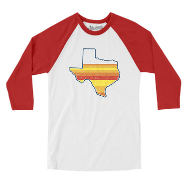 Houston Baseball Men/Unisex Raglan 3/4 Sleeve T-Shirt-Allegiant Goods Co. Vintage Sports Apparel