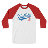 Buffalo Vintage Script Men/Unisex Raglan 3/4 Sleeve T-Shirt-Allegiant Goods Co. Vintage Sports Apparel