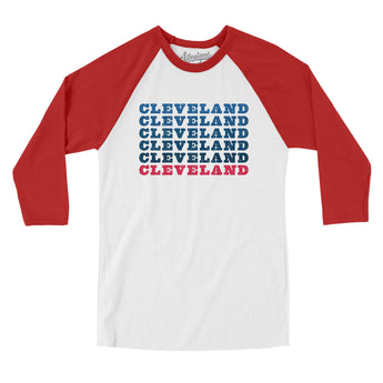 Cleveland Repeat Men/Unisex Raglan 3/4 Sleeve T-Shirt-Allegiant Goods Co. Vintage Sports Apparel