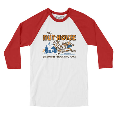 The Nut House Iowa in White with Red Color