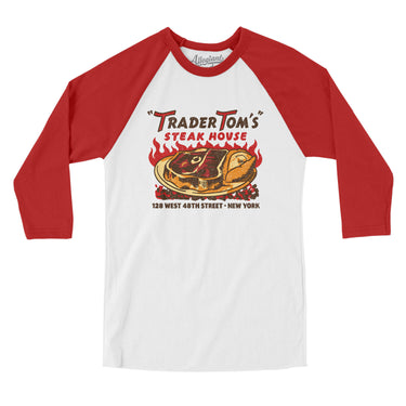 Trader Tom's Steak House New York in White with Red Color