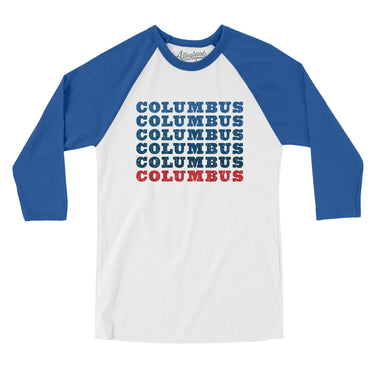 Columbus Repeat Men/Unisex Raglan 3/4 Sleeve T-Shirt-Allegiant Goods Co. Vintage Sports Apparel