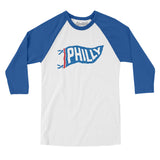 Philly Pennant Men/Unisex Raglan 3/4 Sleeve T-Shirt-Allegiant Goods Co. Vintage Sports Apparel