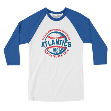 Brooklyn Atlantics Men/Unisex Raglan 3/4 Sleeve T-Shirt-Allegiant Goods Co. Vintage Sports Apparel