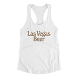 Las Vegas Beer Women's Racerback Tank-White-Allegiant Goods Co. Vintage Sports Apparel