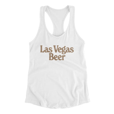 Las Vegas Beer Women's Racerback Tank-White-Allegiant Goods Co. Vintage Sports Apparel