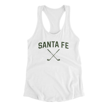 Santa Fe Golf Women's Racerback Tank-White-Allegiant Goods Co. Vintage Sports Apparel