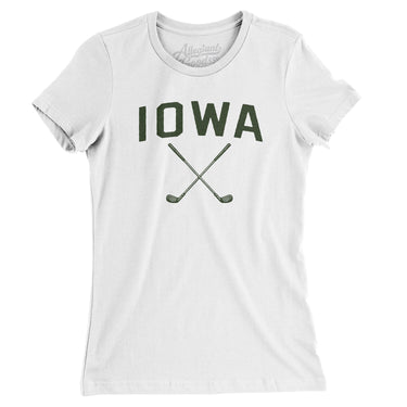Iowa Golf Women's T-Shirt-White-Allegiant Goods Co. Vintage Sports Apparel