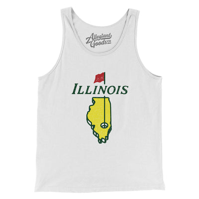 Illinois Golf Men/Unisex Tank Top-White-Allegiant Goods Co. Vintage Sports Apparel