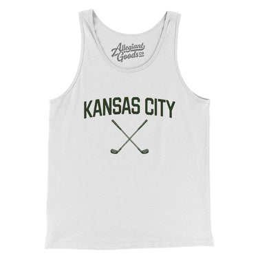 Kansas City Golf Men/Unisex Tank Top-White-Allegiant Goods Co. Vintage Sports Apparel