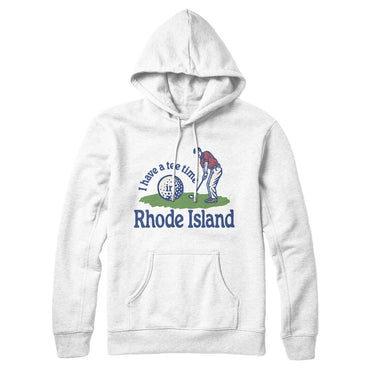 I Have A Tee Time In Rhode Island Hoodie-White-Allegiant Goods Co. Vintage Sports Apparel