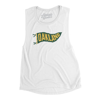 Oakland Pennant Women's Flowey Scoopneck Muscle Tank-Allegiant Goods Co. Vintage Sports Apparel