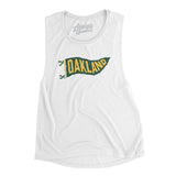Oakland Pennant Women's Flowey Scoopneck Muscle Tank-Allegiant Goods Co. Vintage Sports Apparel