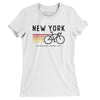 New York Cycling Women's T-Shirt-White-Allegiant Goods Co. Vintage Sports Apparel