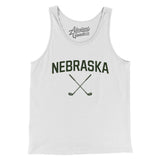 Nebraska Golf Men/Unisex Tank Top-White-Allegiant Goods Co. Vintage Sports Apparel