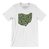 Ohio Golf Course Map Men/Unisex T-Shirt-White-Allegiant Goods Co. Vintage Sports Apparel