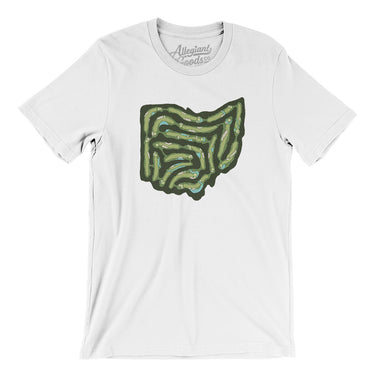 Ohio Golf Course Map Men/Unisex T-Shirt-White-Allegiant Goods Co. Vintage Sports Apparel