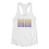 Baton Rouge Repeat Women's Racerback Tank-White-Allegiant Goods Co. Vintage Sports Apparel