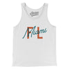 Miami Fl Overprinted Men/Unisex Tank Top-White-Allegiant Goods Co. Vintage Sports Apparel