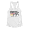 Oklahoma Cycling Women's Racerback Tank-White-Allegiant Goods Co. Vintage Sports Apparel