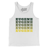 Eugene Repeat Men/Unisex Tank Top-White-Allegiant Goods Co. Vintage Sports Apparel