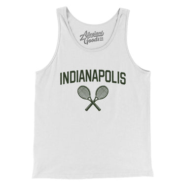 Indianapolis Tennis Men/Unisex Tank Top-White-Allegiant Goods Co. Vintage Sports Apparel