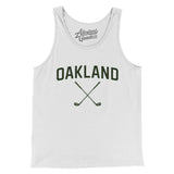 Oakland Golf Men/Unisex Tank Top-White-Allegiant Goods Co. Vintage Sports Apparel