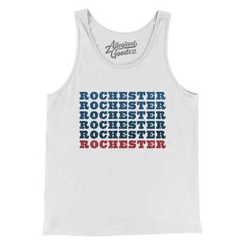 Rochester Repeat Men/Unisex Tank Top-White-Allegiant Goods Co. Vintage Sports Apparel