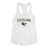 Cleveland Pickleball Women's Racerback Tank-White-Allegiant Goods Co. Vintage Sports Apparel