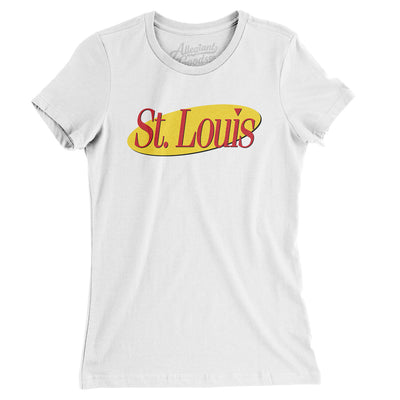 St Louis Seinfeld Women's T-Shirt-White-Allegiant Goods Co. Vintage Sports Apparel