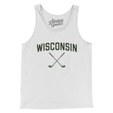 Wisconsin Golf Men/Unisex Tank Top-White-Allegiant Goods Co. Vintage Sports Apparel