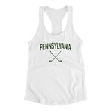Pennsylvania Golf Women's Racerback Tank-White-Allegiant Goods Co. Vintage Sports Apparel