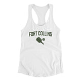 Fort Collins Pickleball Women's Racerback Tank-White-Allegiant Goods Co. Vintage Sports Apparel