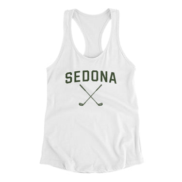 Sedona Golf Women's Racerback Tank-White-Allegiant Goods Co. Vintage Sports Apparel