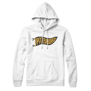 Pittsburgh Pennant Hoodie-Allegiant Goods Co. Vintage Sports Apparel