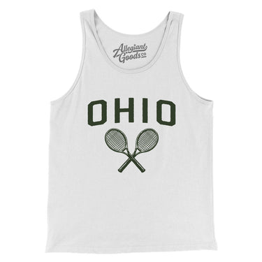 Ohio Tennis Men/Unisex Tank Top-White-Allegiant Goods Co. Vintage Sports Apparel