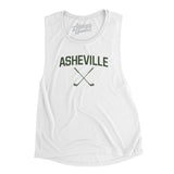 Asheville Golf Women's Flowey Scoopneck Muscle Tank-White-Allegiant Goods Co. Vintage Sports Apparel