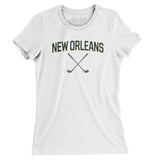 New Orleans Golf Women's T-Shirt-White-Allegiant Goods Co. Vintage Sports Apparel
