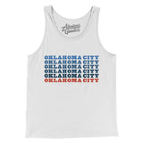 Oklahoma City Repeat Men/Unisex Tank Top-White-Allegiant Goods Co. Vintage Sports Apparel