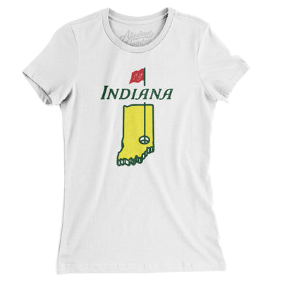 Indiana Golf Women's T-Shirt-White-Allegiant Goods Co. Vintage Sports Apparel