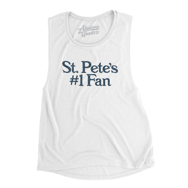 St Pete's Number 1 Fan Women's Flowey Scoopneck Muscle Tank-Allegiant Goods Co. Vintage Sports Apparel