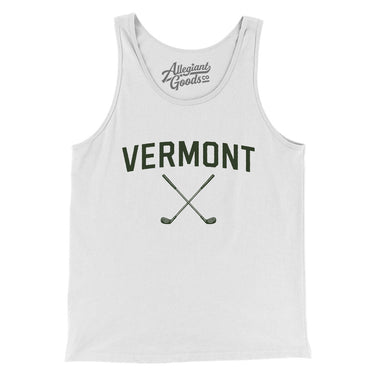 Vermont Golf Men/Unisex Tank Top-White-Allegiant Goods Co. Vintage Sports Apparel