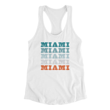Miami Repeat Women's Racerback Tank-Allegiant Goods Co. Vintage Sports Apparel