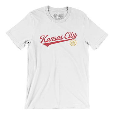 Kansas City Vintage Script Men/Unisex T-Shirt-White-Allegiant Goods Co. Vintage Sports Apparel